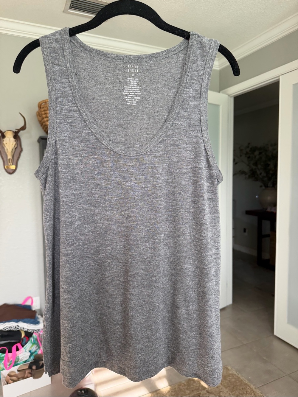 Peyton Jenson Gray Scoop Neck Tank Top